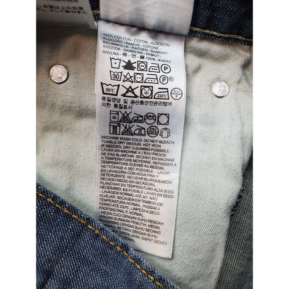 Levi's 569 Jeans Mens Size 38‎ Blue Denim Cotton Medium Wash Flat Front Wide Leg - Picture 9 of 9